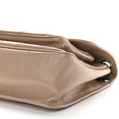 Saint Laurent Crinkled Calfskin Matelasse Monogram Medium Niki Chain Satchel Natural Tan 9 of 9