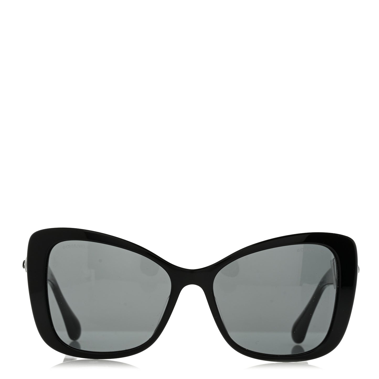 Acetate Pearl Butterfly Sunglasses 5445-H Black