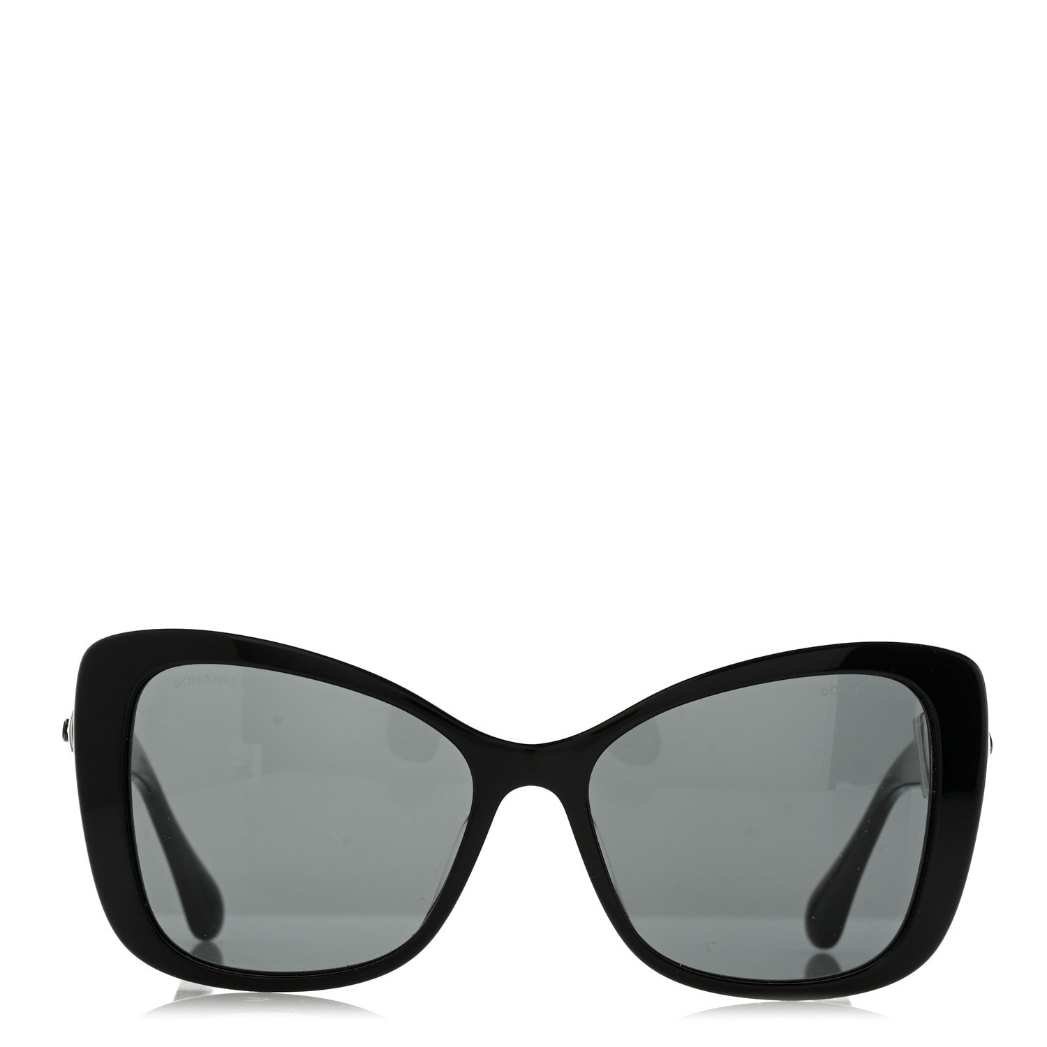 Chanel Acetate Pearl Butterfly Sunglasses 5445-H Black 2 of 8
