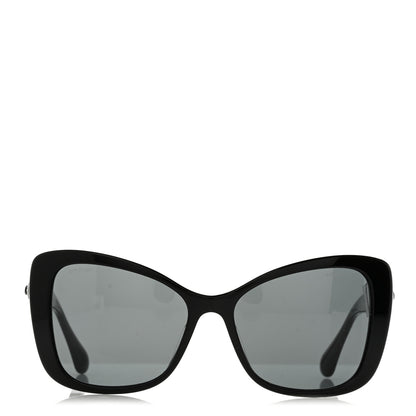 Chanel Acetate Pearl Butterfly Sunglasses 5445-H Black 2 of 8