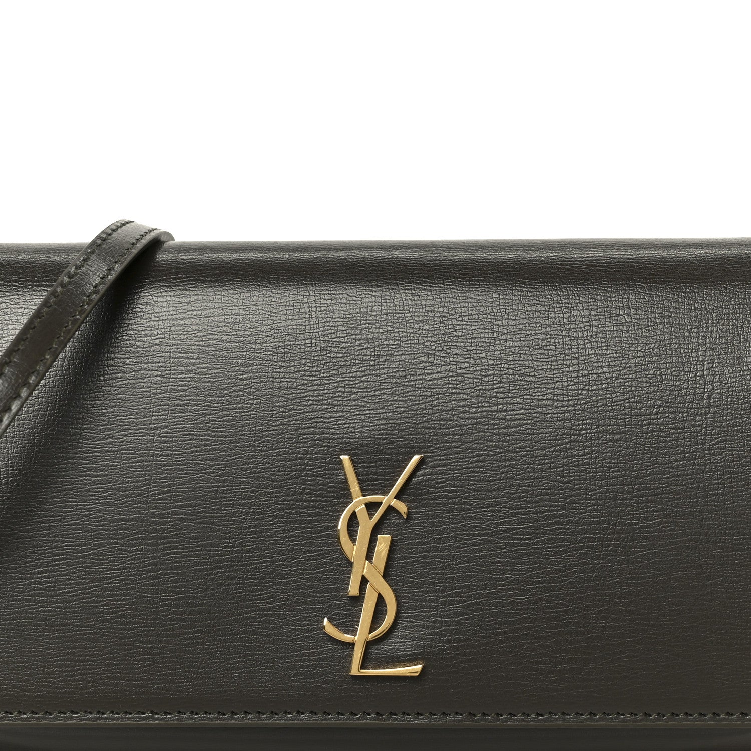 Saint Laurent Calfskin Monogram Phone Holder Crossbody Deep Musk 8 of 10