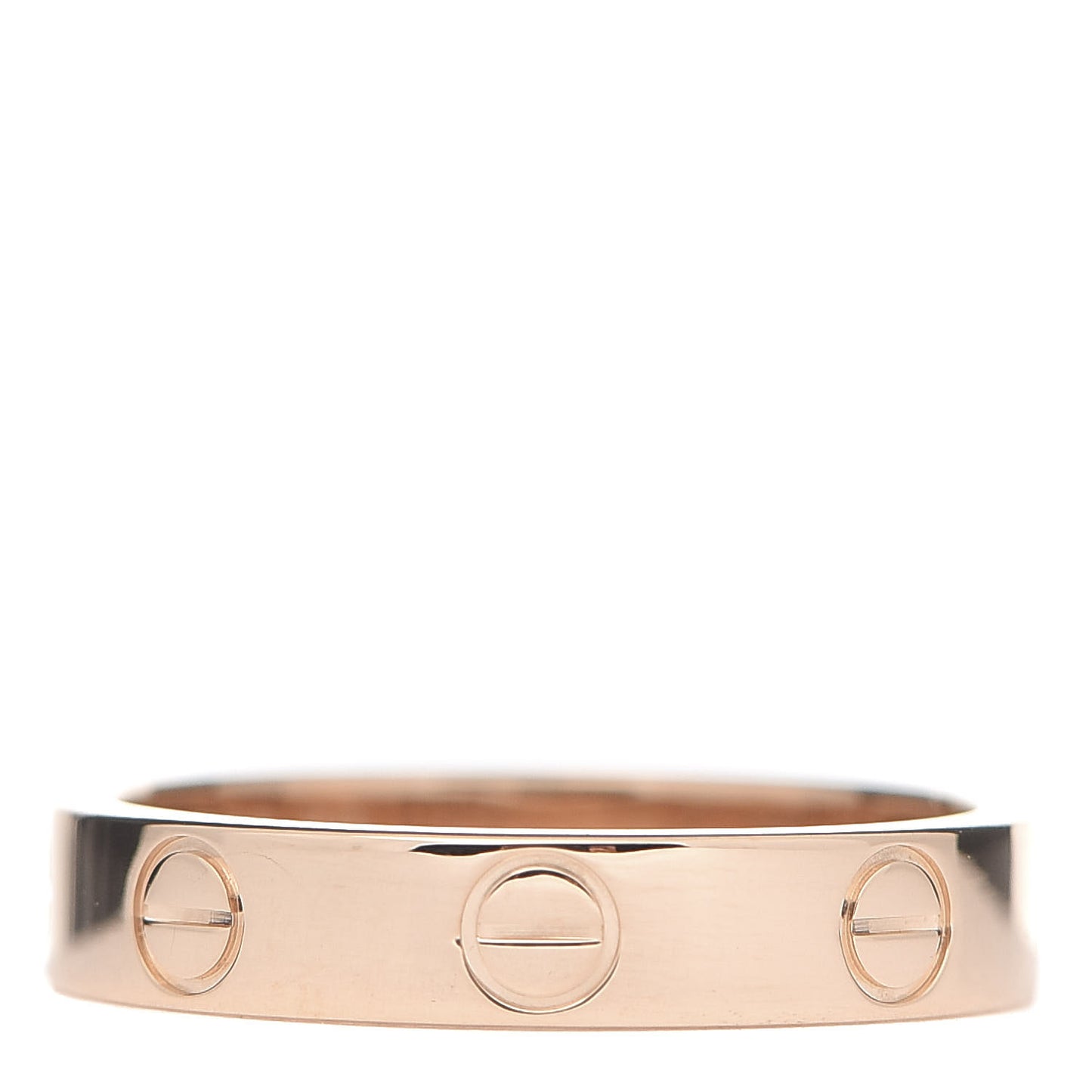 18K Pink Gold 3.5mm LOVE Wedding Band Ring 50 5.25