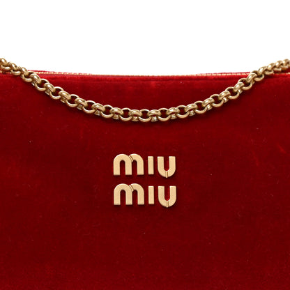 Miu Miu Velluto Mini Pouch Rosso 7 of 9