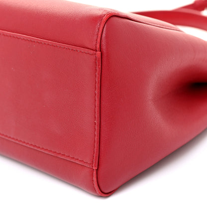 Fendi Nappa Mini Peekaboo Iconic Satchel Fragola 9 of 17