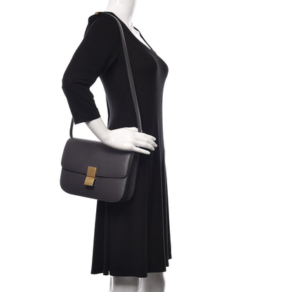 Celine Liege Calfskin Medium Classic Box Flap Bag Liquorice 2 of 10