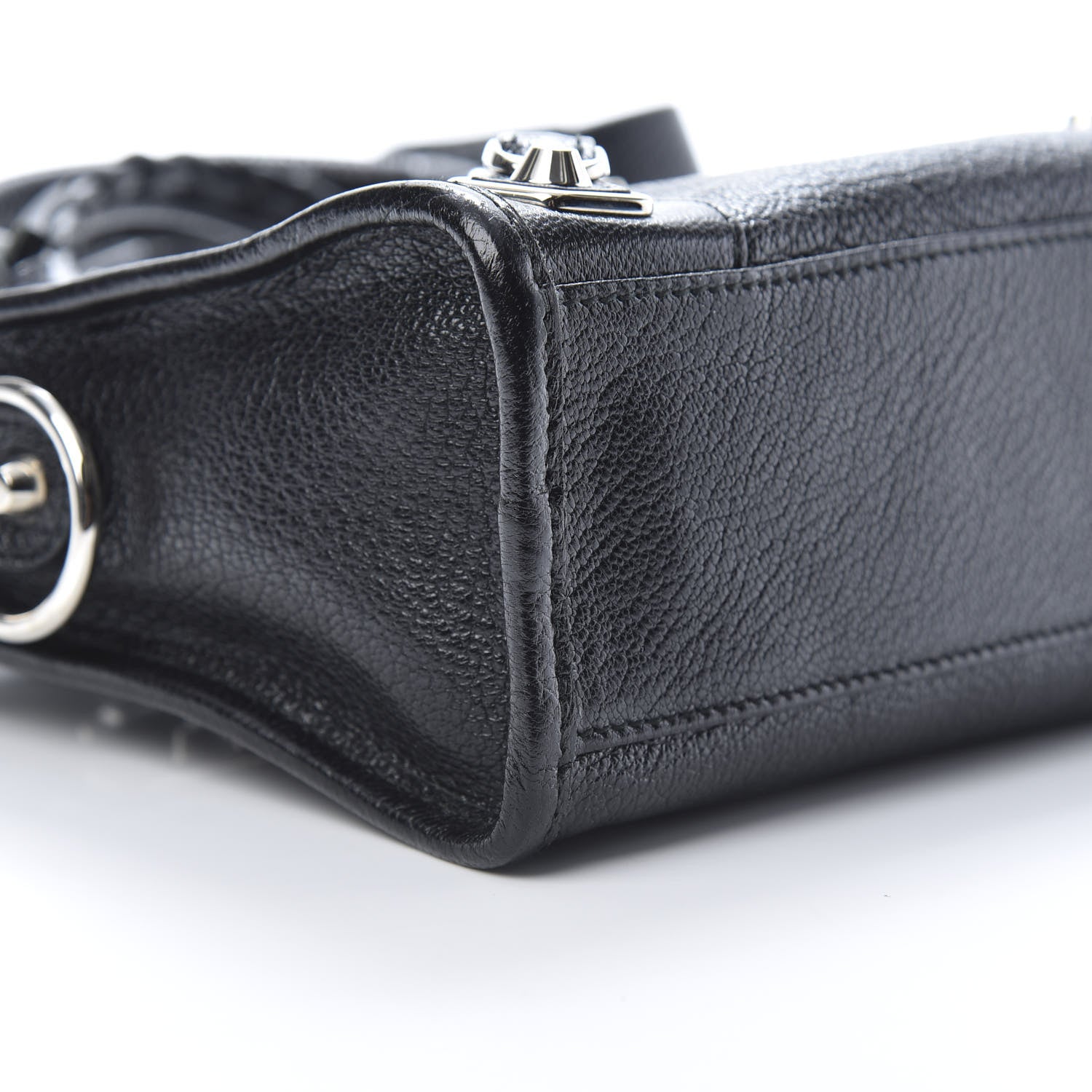Balenciaga Chevre Silver Metallic Edge Hardware Mini City Black 9 of 10
