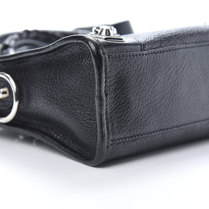 Balenciaga Chevre Silver Metallic Edge Hardware Mini City Black 9 of 10