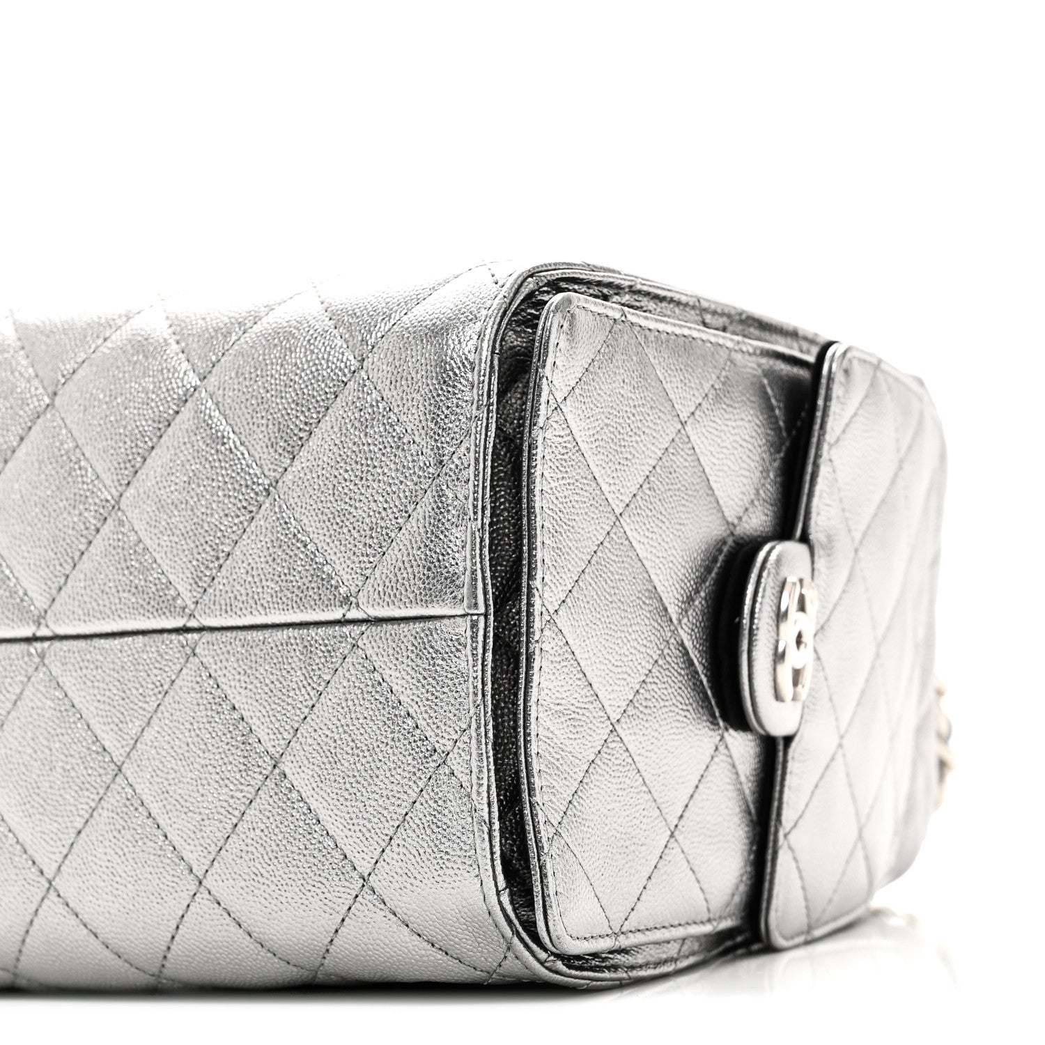 Chanel Metallic Caviar Quilted Small Chanel 25 Handbag Anthracite 10 of 10