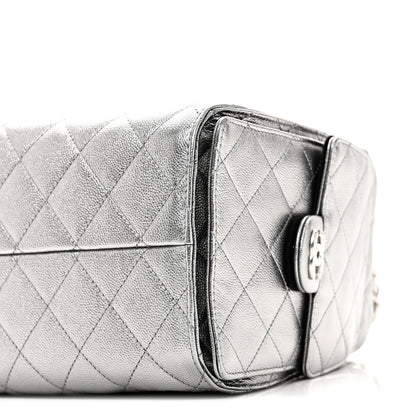 Chanel Metallic Caviar Quilted Small Chanel 25 Handbag Anthracite 10 of 10