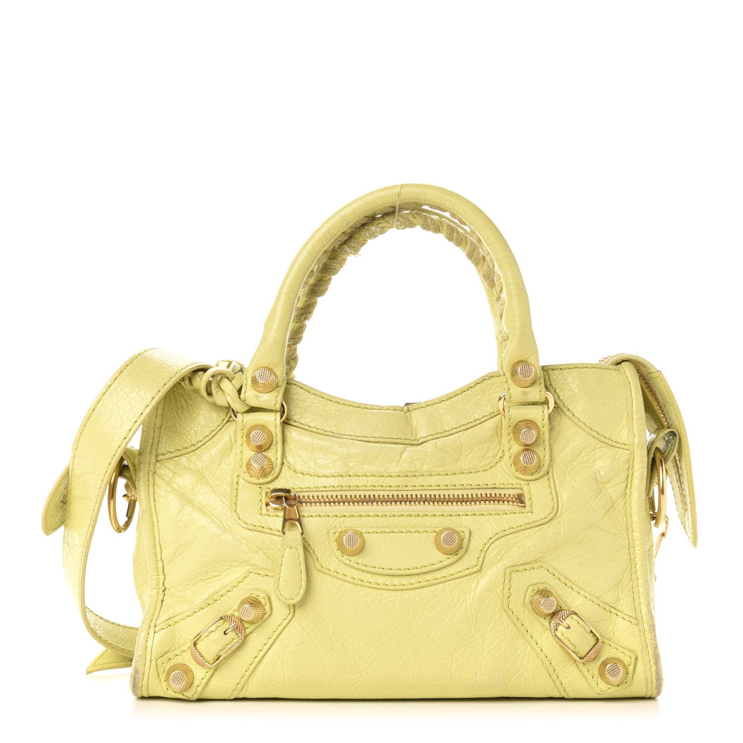 Balenciaga Agneau Giant 12 Gold Hardware Mini City Jaune Citronnade 3 of 18