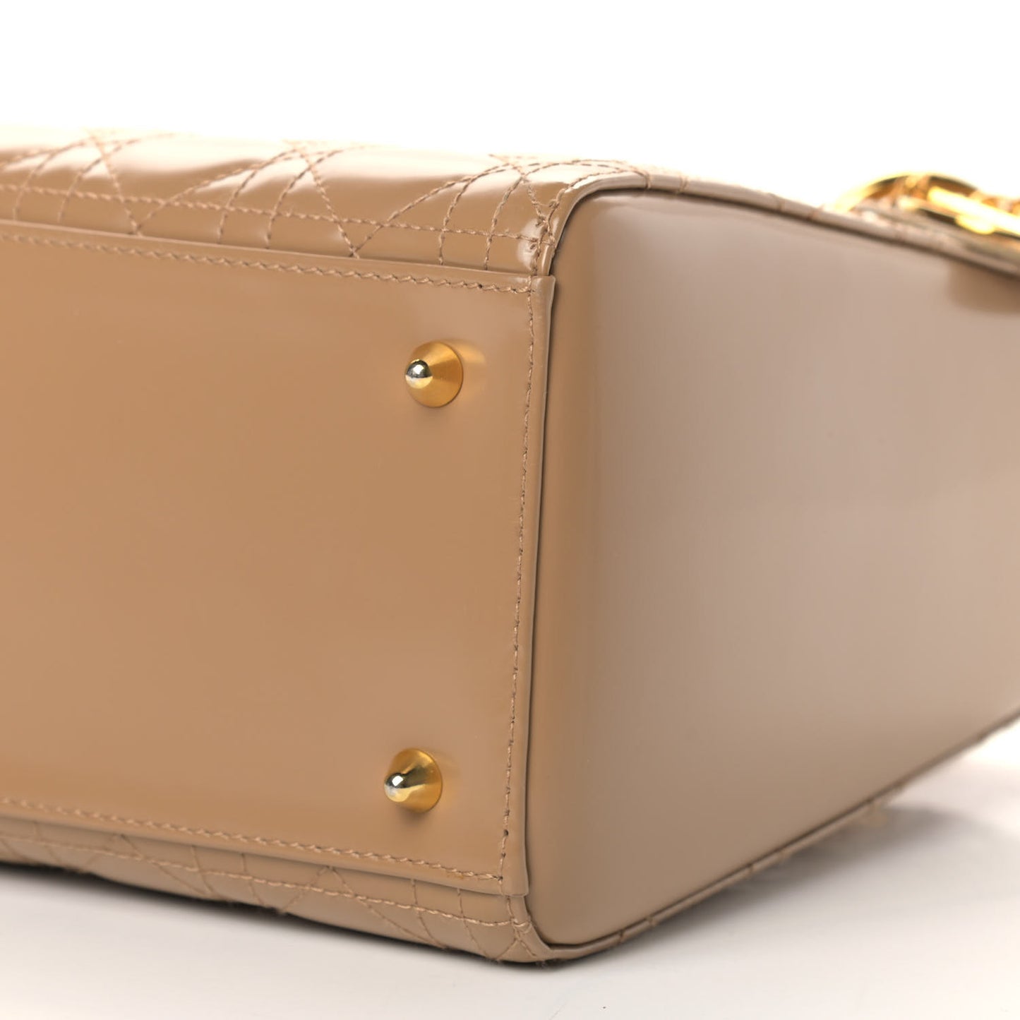 Patent Cannage Medium Lady Dior Brown