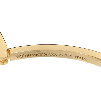 Tiffany 18K Yellow Gold Narrow T T1 Hinged Bangle Bracelet 3 of 4