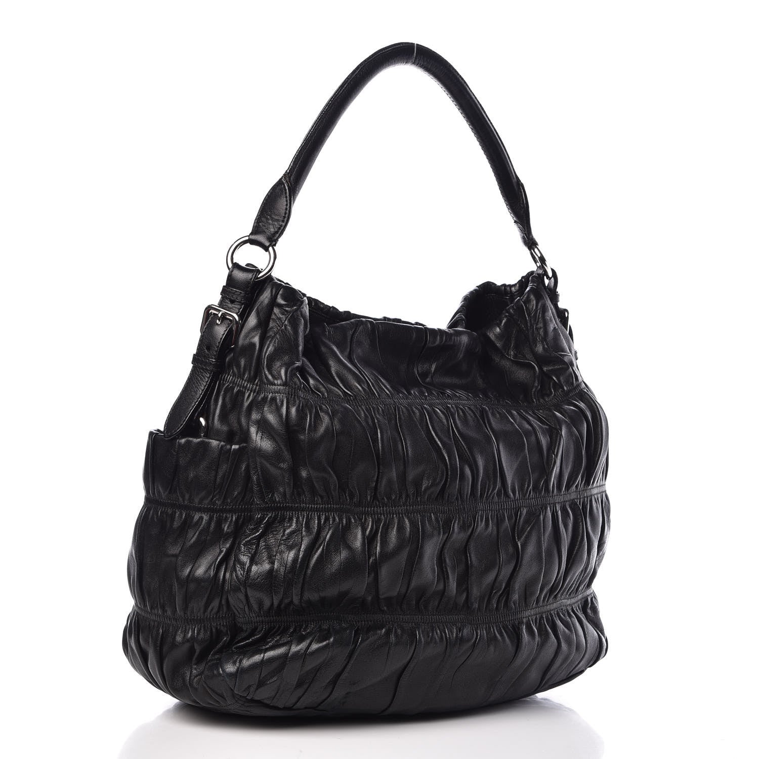 Prada Nappa Gaufre Hobo Black 3 of 10