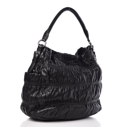 Prada Nappa Gaufre Hobo Black 3 of 10