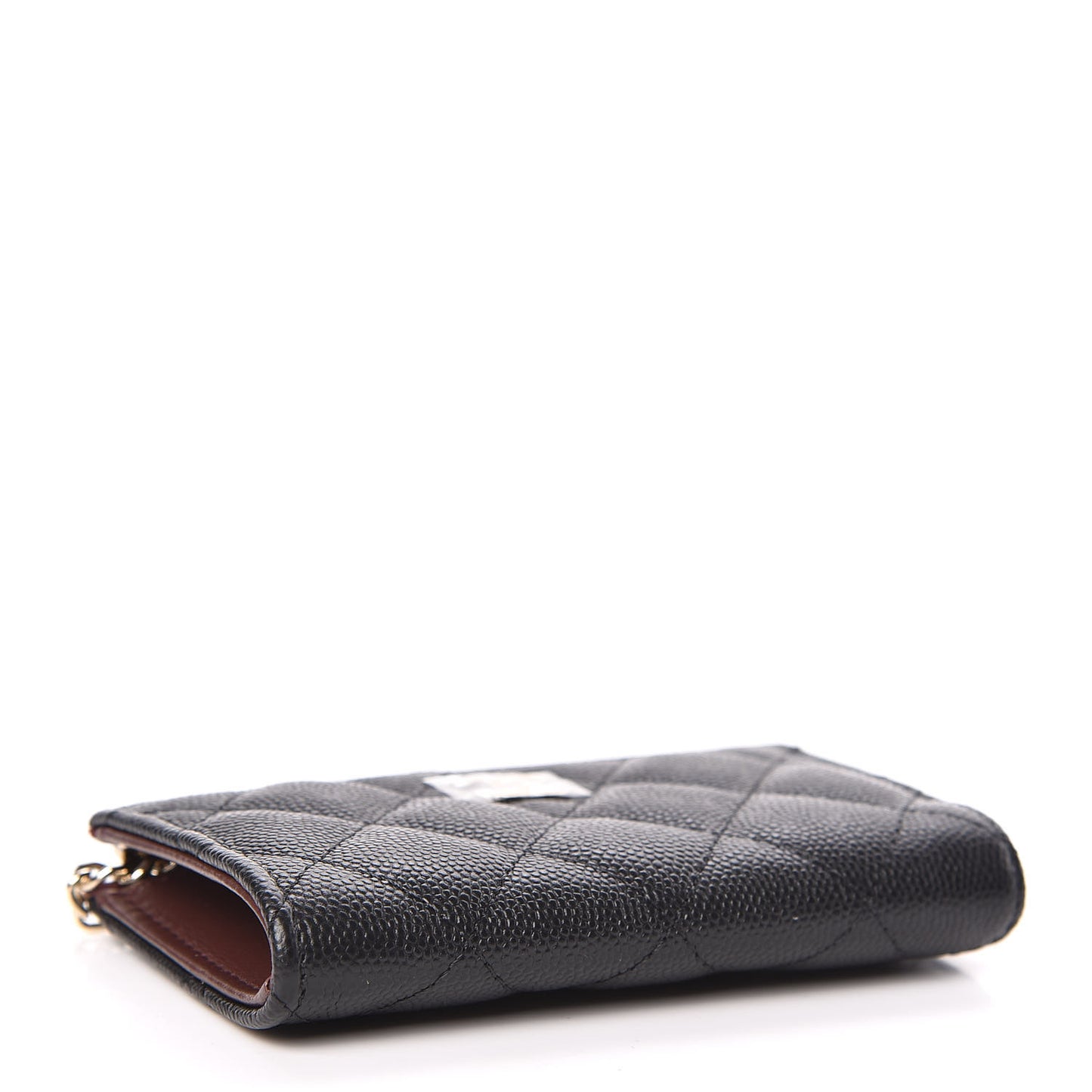 Caviar Quilted Key Holder Case Black