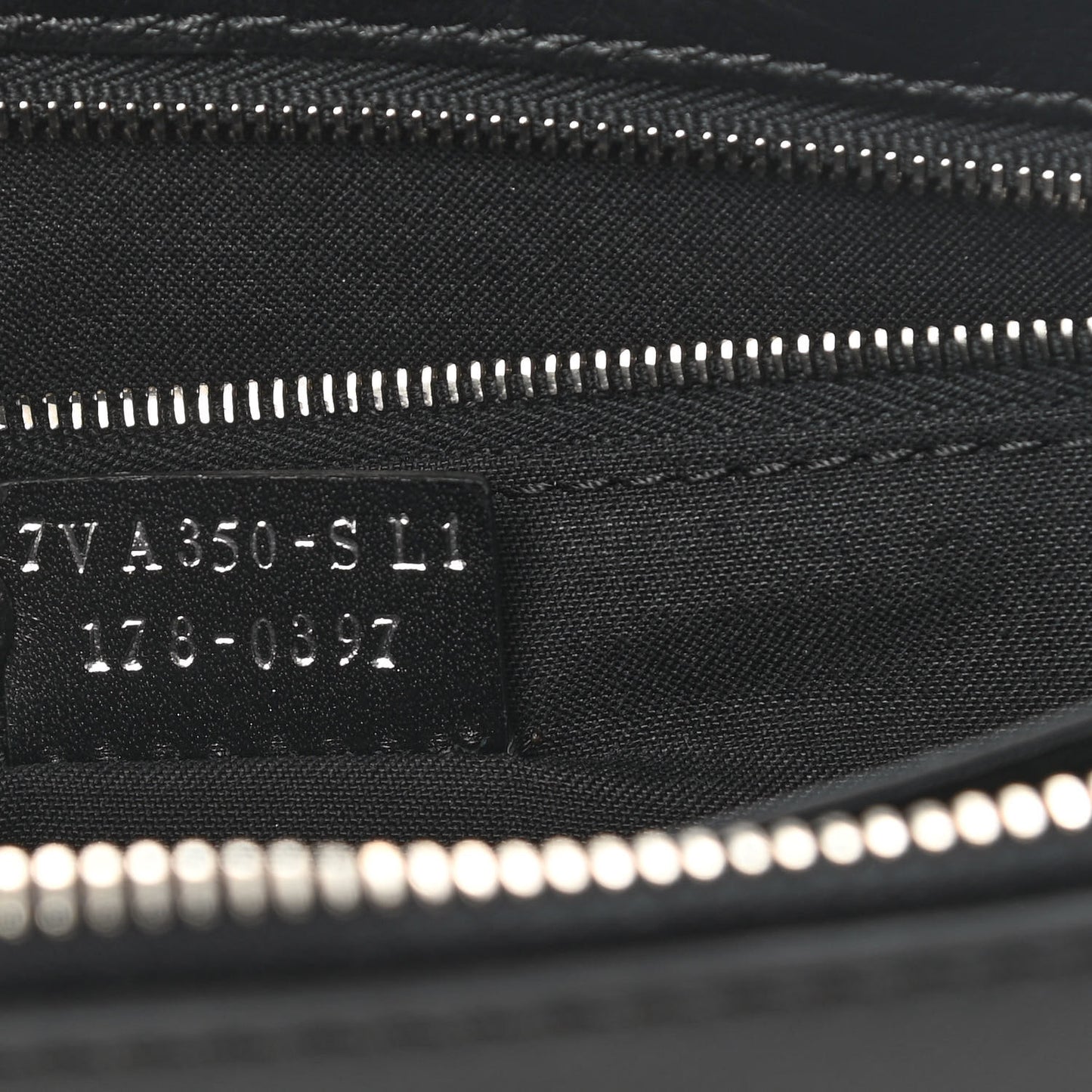 Calfskin Faces Slim Clutch Black Multicolor