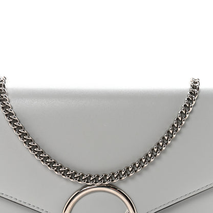 Fendi Vitello Cruise F is Fendi Medium Envelope Wallet on Chain Grigio Perla 7 of 9