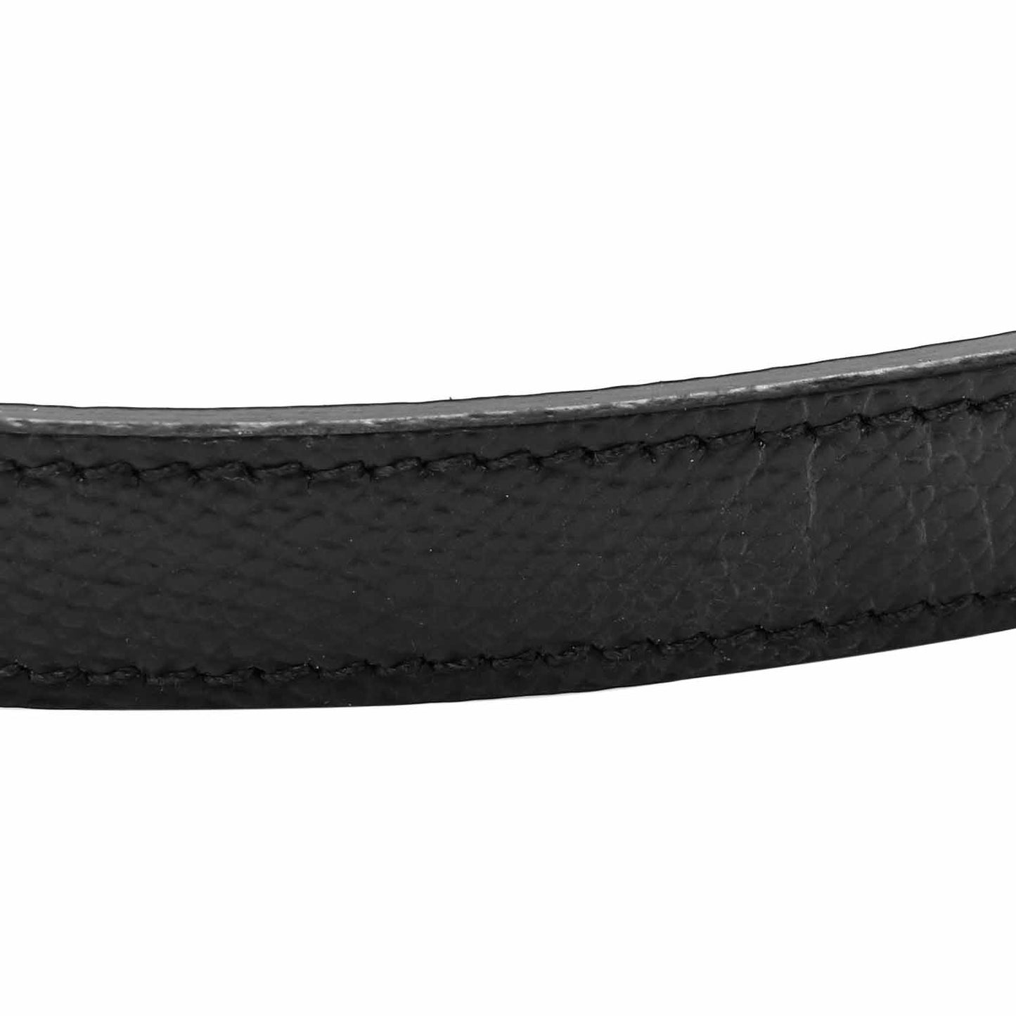 Grained Calfskin Mini Saddle Bag Black