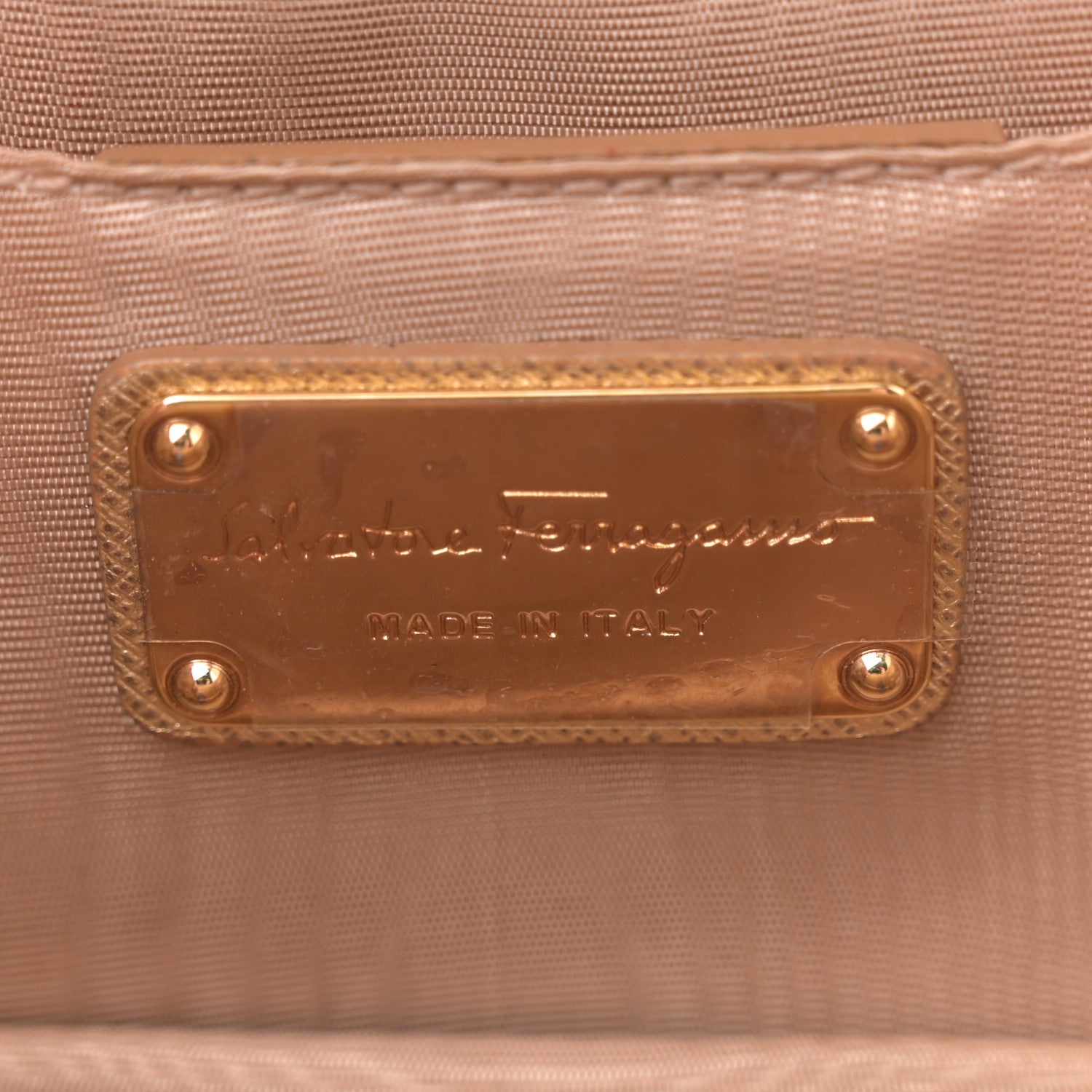 Salvatore Ferragamo Printed Calfskin Ginny Crossbody Bag Gold 6 of 16