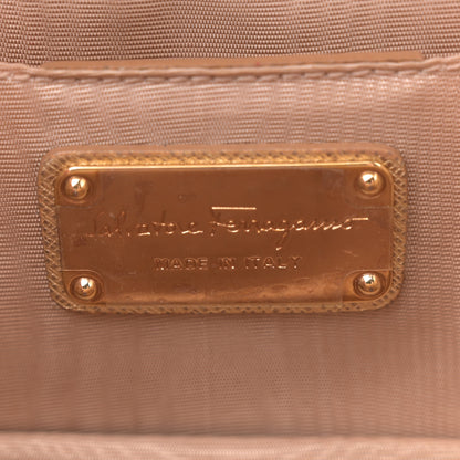 Salvatore Ferragamo Printed Calfskin Ginny Crossbody Bag Gold 6 of 16