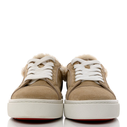Christian Louboutin Suede Shearling Fun Vierissima Flat Sneakers 37 Atlas 2 of 8