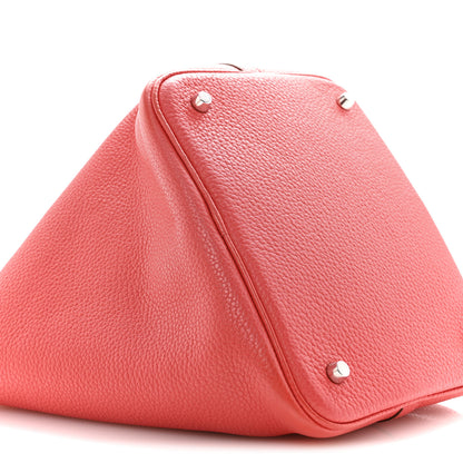 Hermes Taurillon Clemence Picotin Lock 22 MM Rose Jaipur 9 of 13