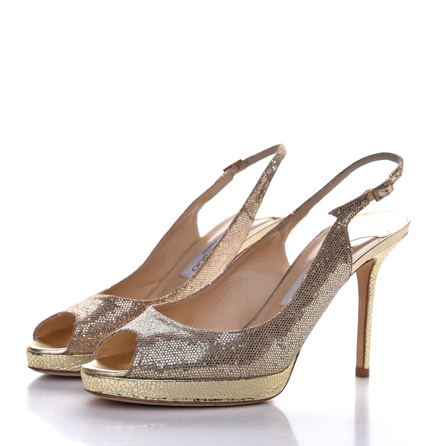 Glitter Fabric Nova Pumps 39.5 Gold