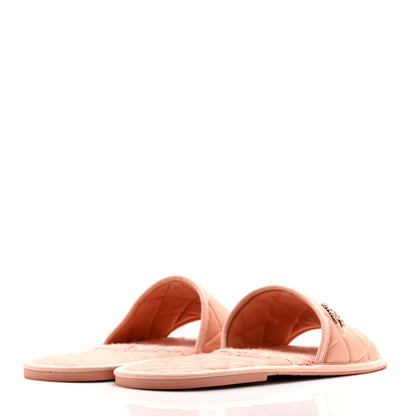 Chanel Lambskin CC Flat Mules L Light Pink 4 of 9