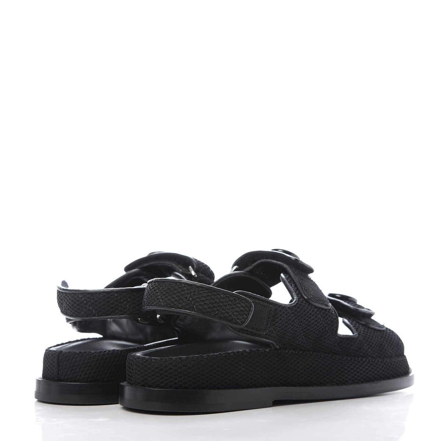 Fabric Velcro Dad Sandals 36.5 Black