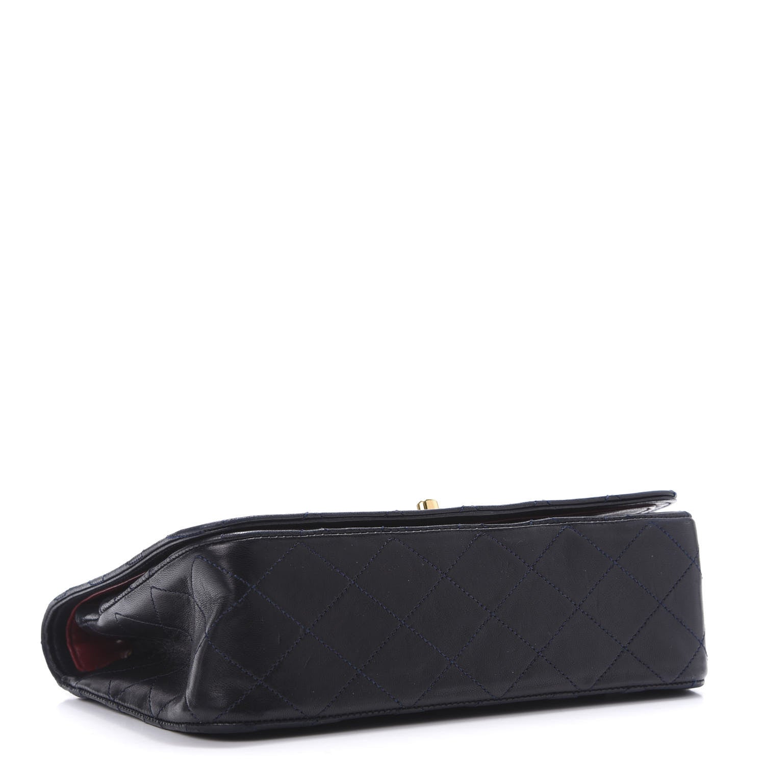 Chanel Lambskin Quilted Small Single Flap Navy 4 of 11
