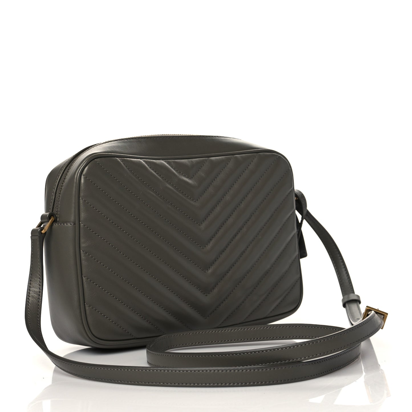 Calfskin Matelasse Monogram Lou Camera Bag Military Olive