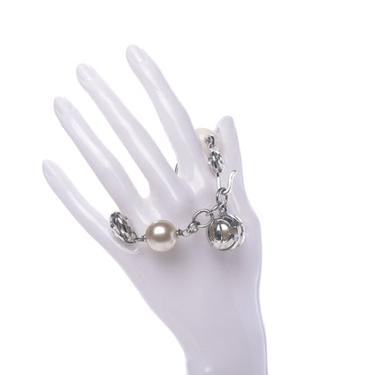 Chanel Metal Pearl Bracelet Silver 2 of 4