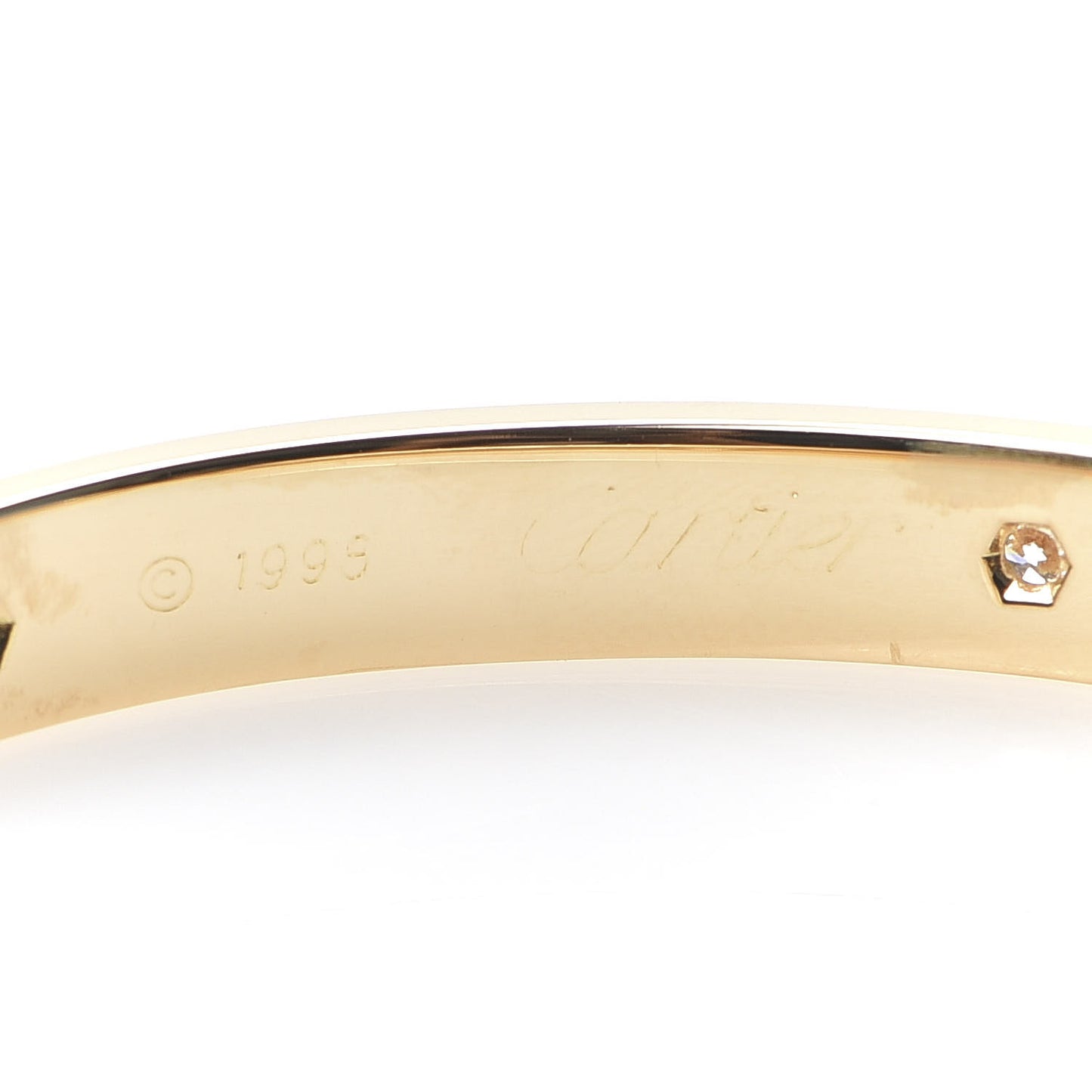18K Yellow Gold 6 Diamond LOVE Bracelet 16