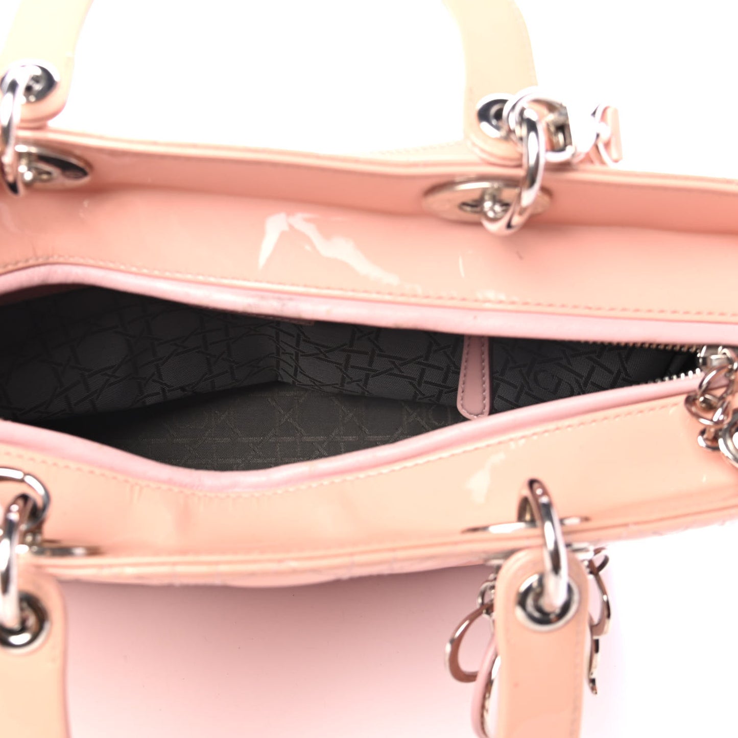 Patent Cannage Large Lady Dior Light Pink