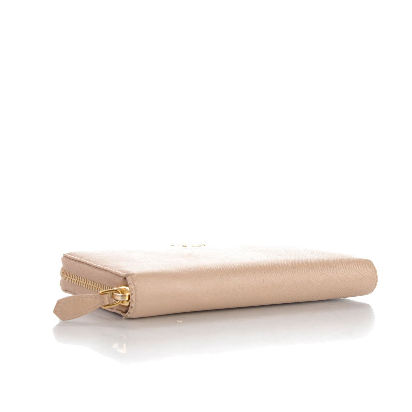 Saffiano Metal Zip Around Wallet Cammeo