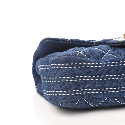 Chanel Denim Quilted Single Flap Blue 7 of 10
