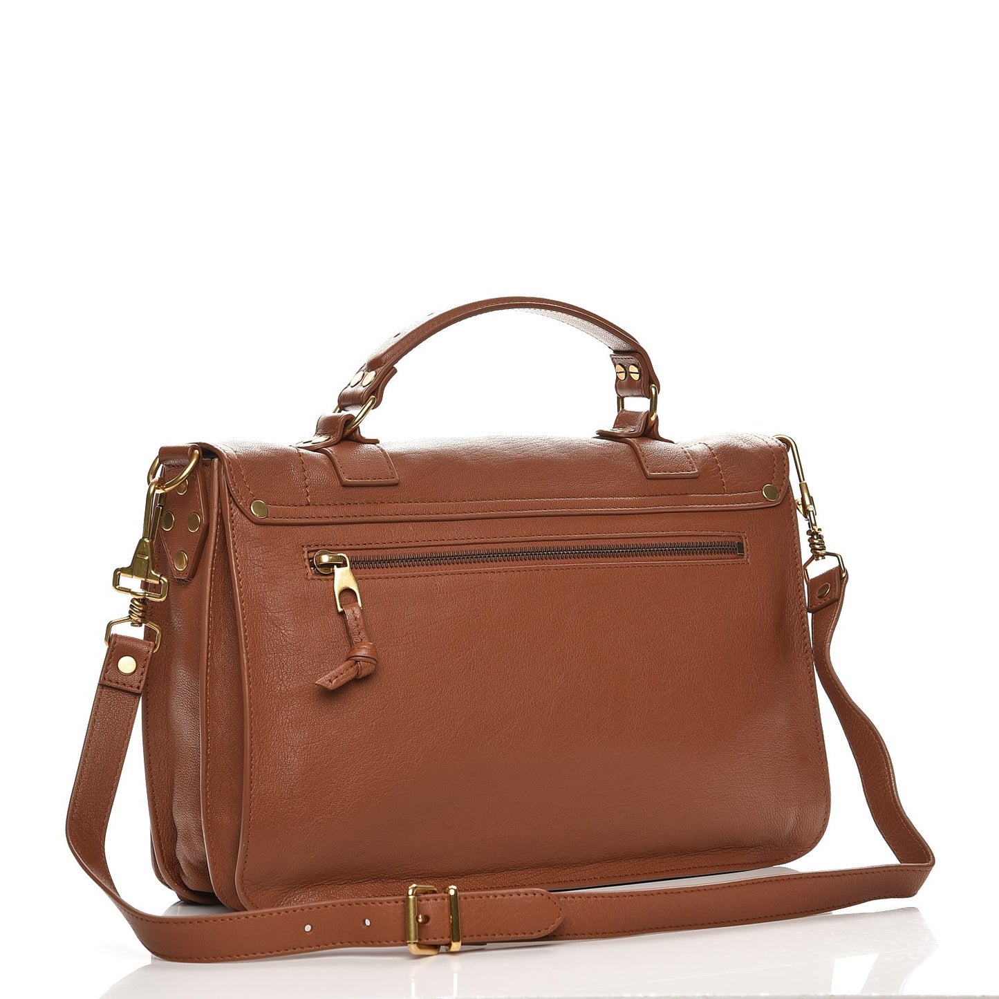 Lambskin Medium PS1 Satchel Saddle