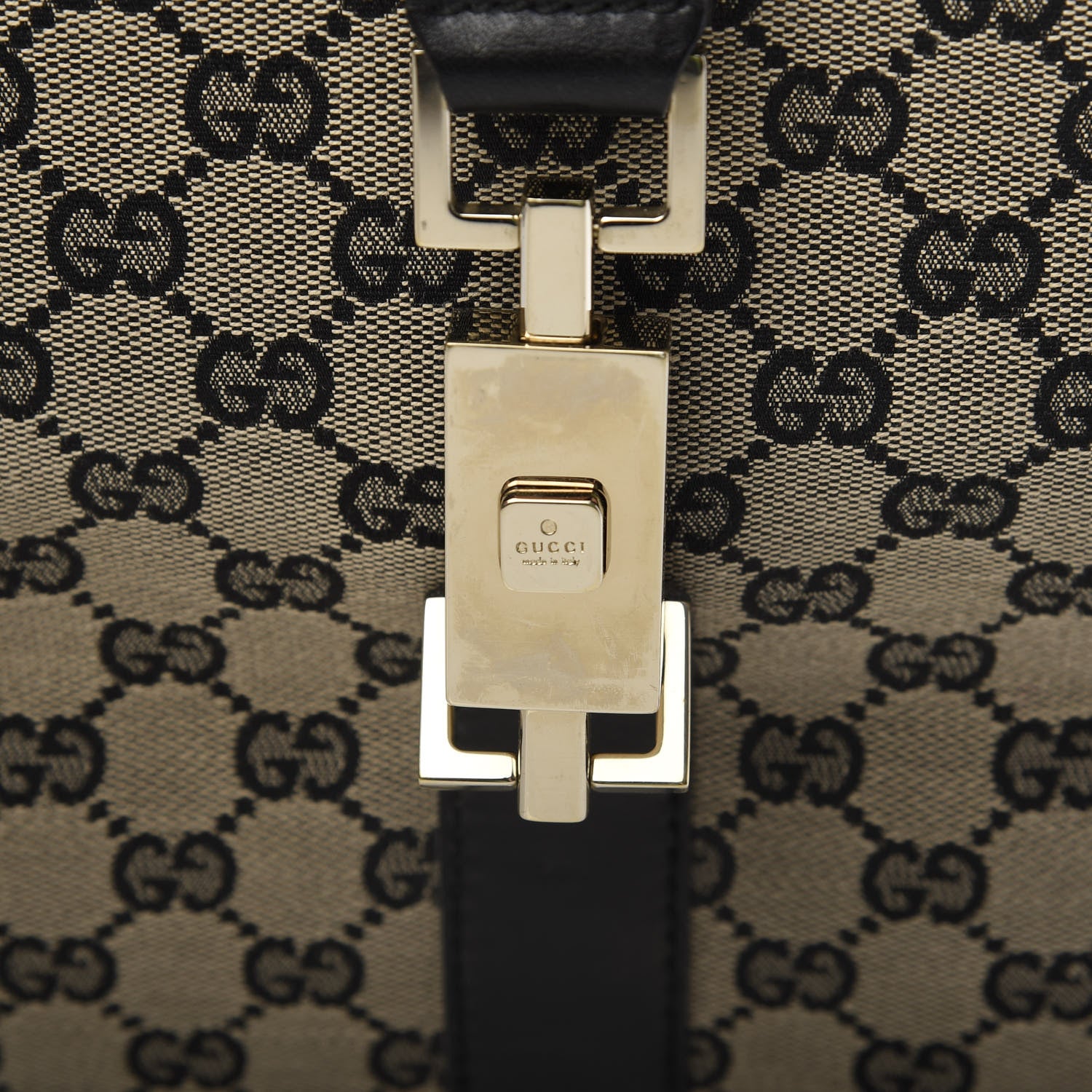 Gucci Monogram Jackie Shoulder Bag Navy 14 of 15