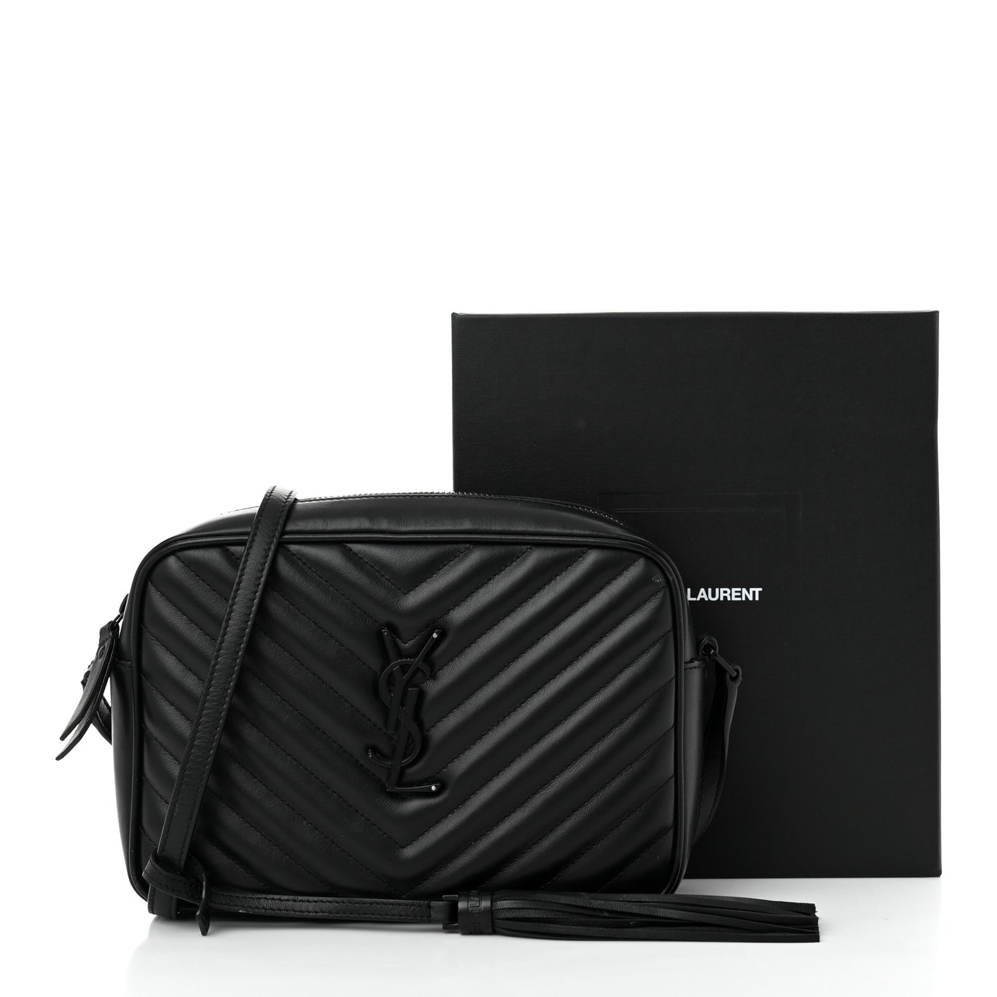 Calfskin Matelasse Monogram Monochrome Lou Camera Bag Black