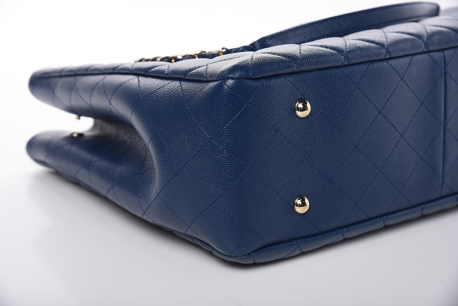 Chanel Caviar Quilted Large Classic Shopping Tote Blue 10 of 11