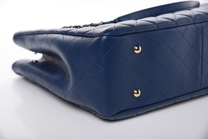 Chanel Caviar Quilted Large Classic Shopping Tote Blue 10 of 11