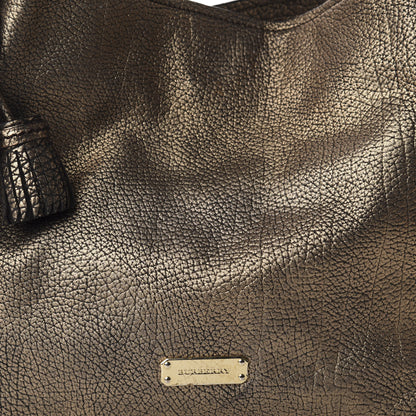Burberry Metallic Grainy Calfskin Small Canterbury Tote Gold 13 of 13