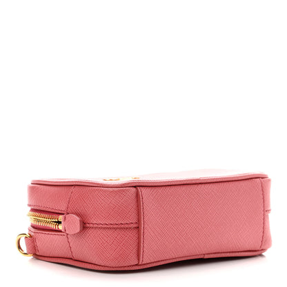 Prada Saffiano Mini Camera Crossbody Peonia 3 of 9