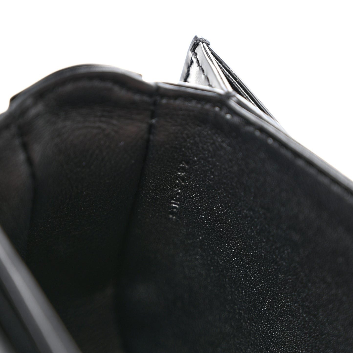 Shiny Calfskin Triomphe Mini Besace Clea Black