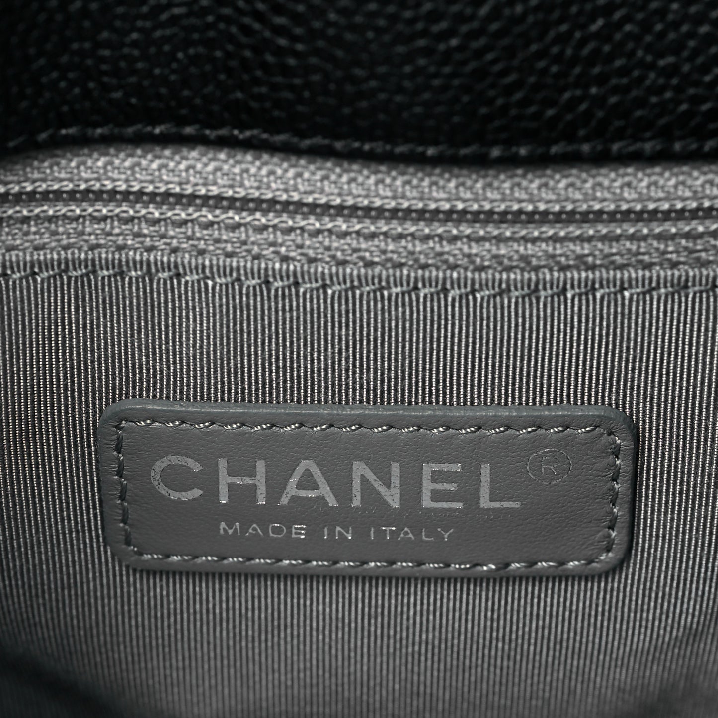 Caviar Quilted Large French Riviera Flap Black