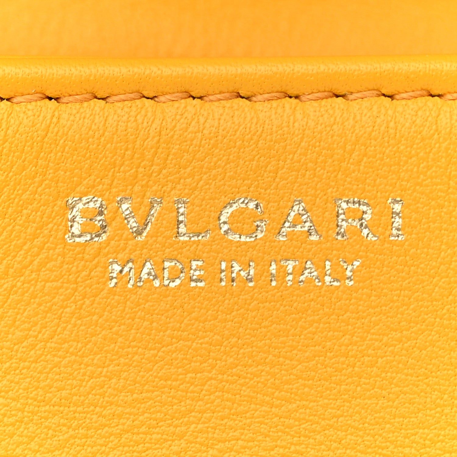 Bulgari Calfskin Serpenti Cabochon Micro Bag Yellow 6 of 10