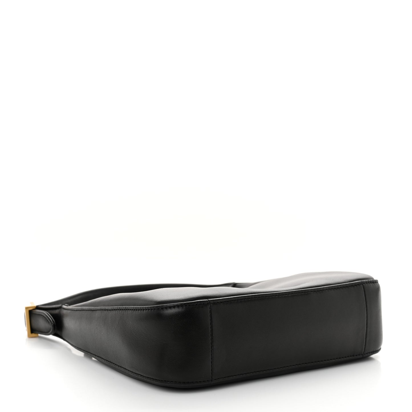 Plunged Lambskin Calypso Mini Hobo Black