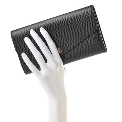 Louis Vuitton Epi Sarah Wallet NM Black 2 of 9
