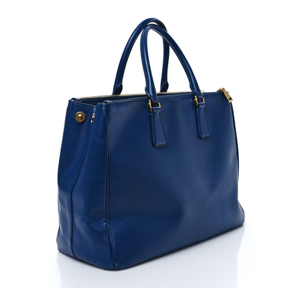Prada Saffiano Large Galleria Double Zip Tote Bluette 3 of 11