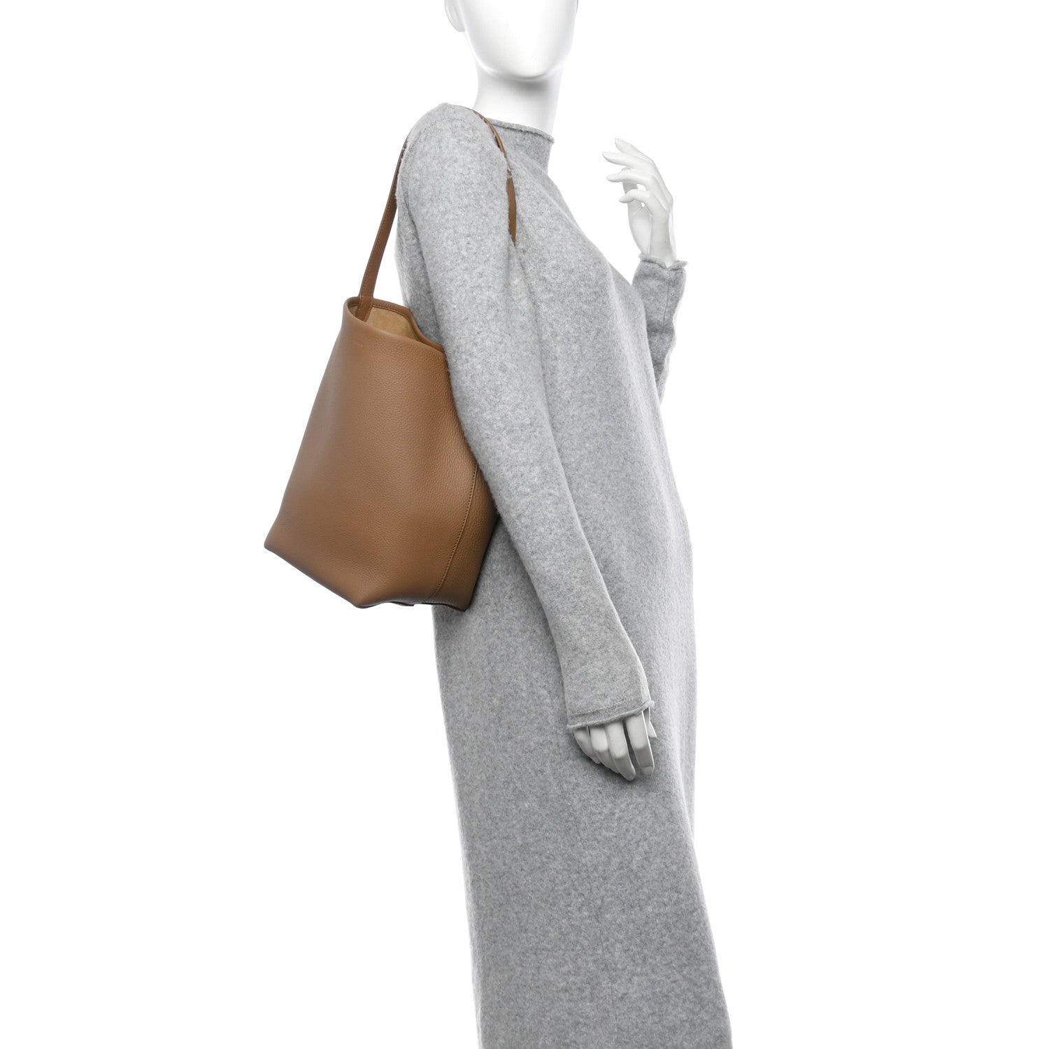 The Row Grained Calfskin Medium N/S Park Tote Sandpit 2 of 10